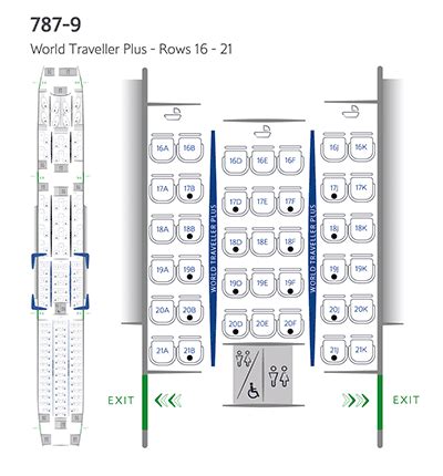 World Traveller Plus seat maps .